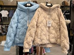 M, L, XL, XXL Жіноча однотонна куртка на блискавці плащівка халофайбер
