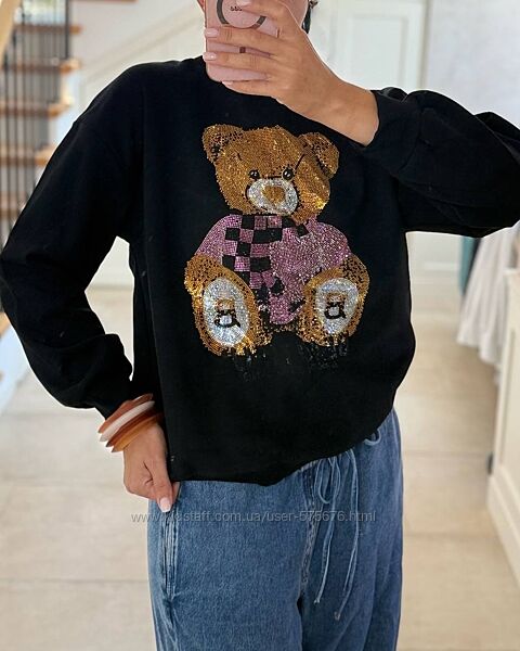 42-46 Світшот із камінням модель без утеплення