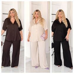 S до 3XL Жіночий костюм з шовку