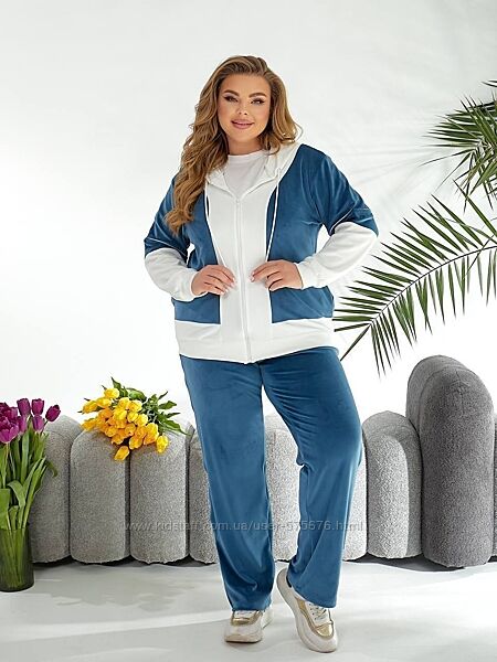 р.48 до 62р. Костюм велюровий