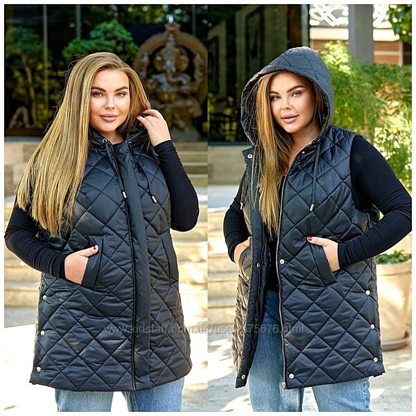 р.46 до 60р. Жилетка стьобана