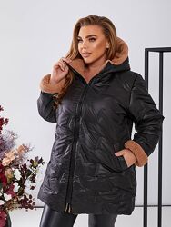 р.50 до 64р. Куртка стьобана на силіконі