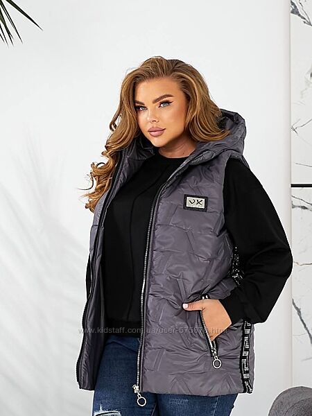 Жилетка плащівка на синтепоні 48-50, 52-54, 56-58