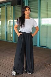 р.46 до 60р. Брюки палаццо двунитка