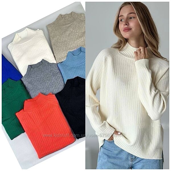 р.42-48 Светр в рубчик, кашемір