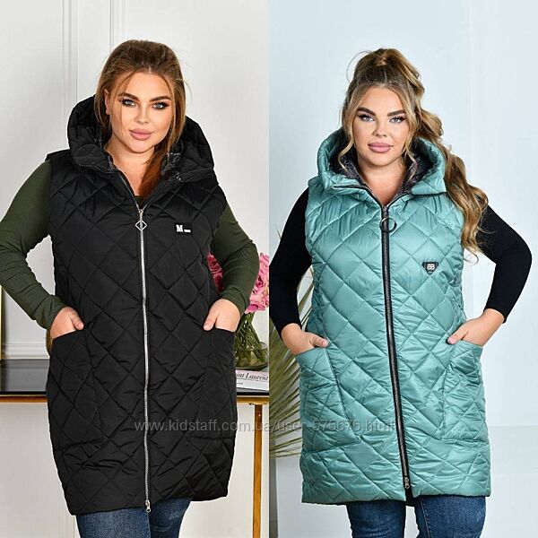 р.54 до 60р. Жилетка подовжена, силікон150