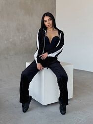 S-M, M-L стильний велюровий костюм