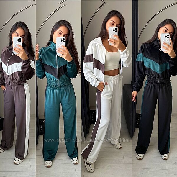 р.42 до 52р. Костюм кофта та штани велюр Туреччина