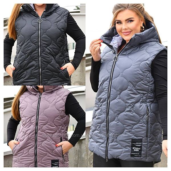 р.52 до 58р. Жилетка силікон 150, плащівка