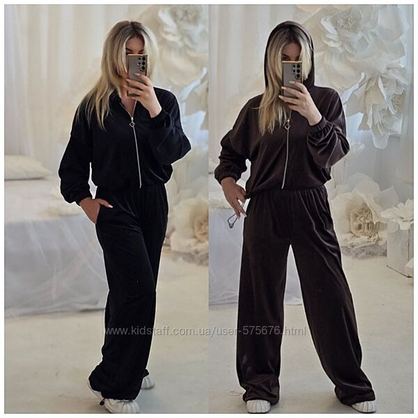 44-50 Шикарний спортивний велюровий костюм