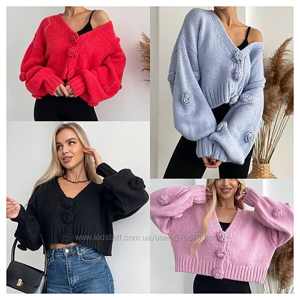 р. універсал Вільний кардиган з трояндами