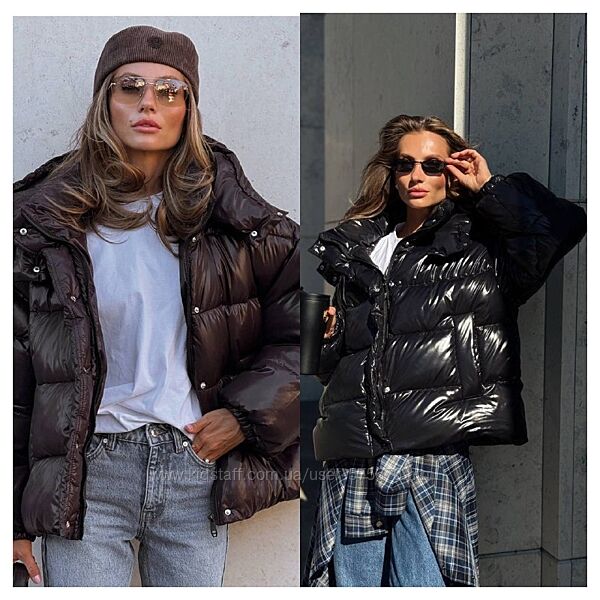 Пуффер шикарної якості, капюшон відстібається