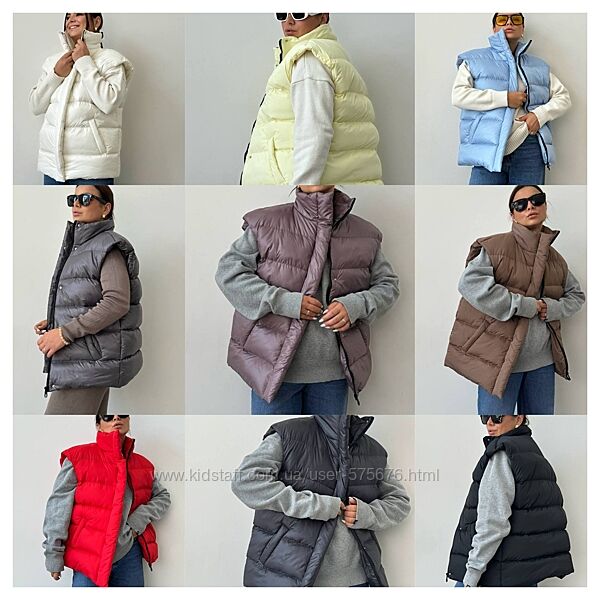 Оверсайз жилет, наповнювач еко-пух