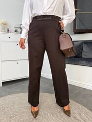 р.50 до 58р. Штани прямого крою з дуже якісного трикотажу, тканина добре тя