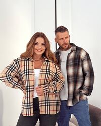 р.46 до 56р. Сорочка в клітинку унісекс