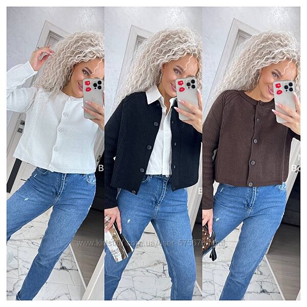 Р.42-50 Жакет реглан, лаконічний крій, пряжа mars