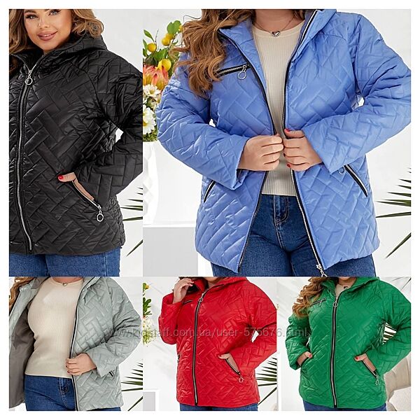 р.48 до 70р. Куртка весняна Мікс, плащівка лаке щільність 250