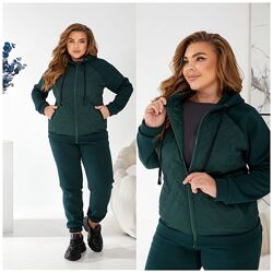 р.48 до 58р. Спортивний костюм тринитка на флісі