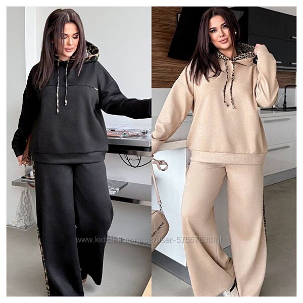 Р.42 до 58р. Костюм замш на трикотажі