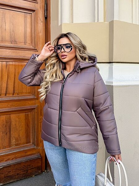 р.54 до 72р. Куртка плащівка, синтепон 150