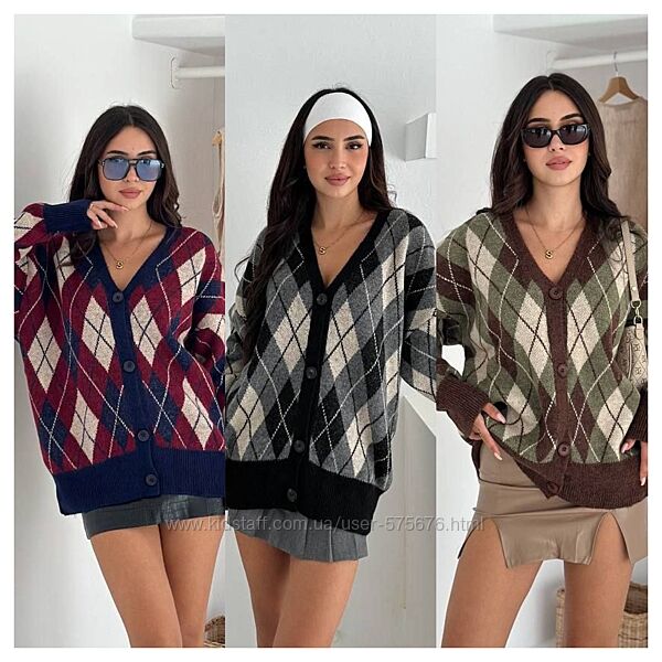 р.42-48 Кардиган крою оверсайз, з вільним кроєм