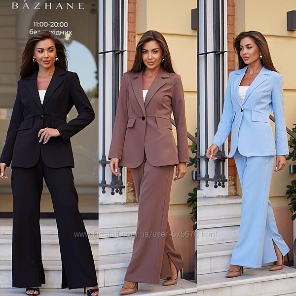 S-M , L-XL , 50-52 Брючний костюм костюмка Barby Lux