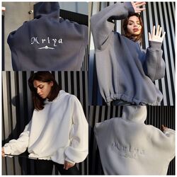 S-L Стильний затишний худі Mriya дорога тринитка на флісі