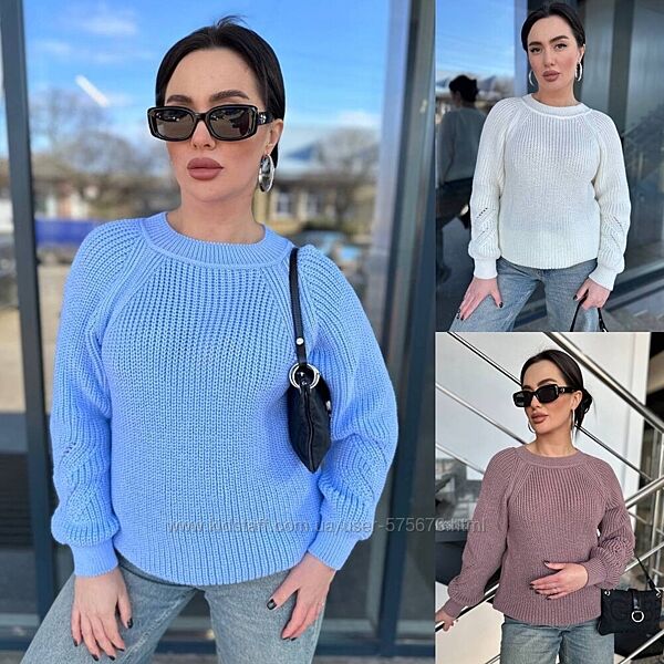 р.42-52 Жіночий вязаний светрик. Розмір універсальний