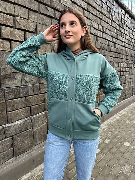 р.42 до 52р. Худі тринитка на флісі та тедді