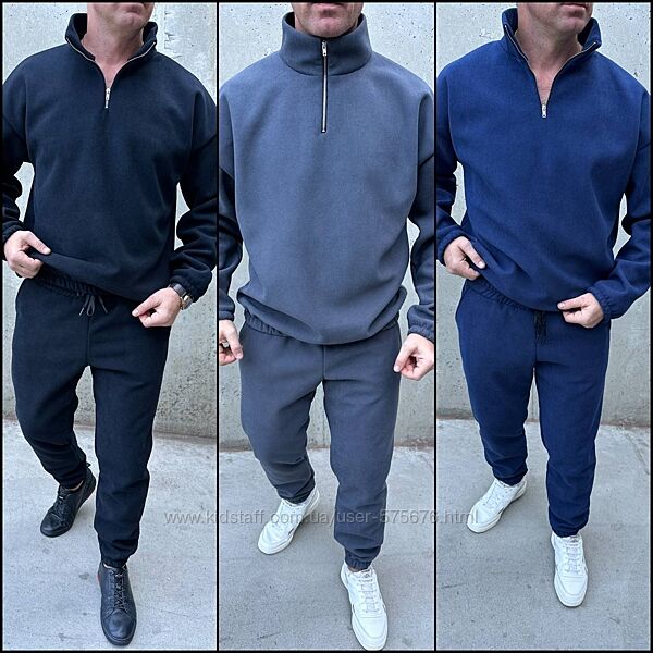 р.46 до 56р. Чоловічий повсякдений костюм вельвет на флісі