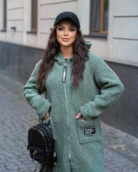 р.48 до 58р. Кардиган теплий штучне хутро баранчик Тедді