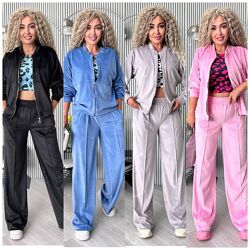 р.42 до 52р. Крутий костюм велюр на трикотажній основі