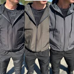 р.46 до 56р. Крутезна чоловіча куртка із softshell