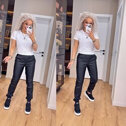 р.42 до 56р. Стильні джогери еко-шкіра