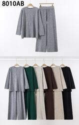 Польща 50-52, 54-56 Стильний костюм-двійка кофта та брюки палаццо