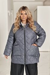 р.50 до 64р. Куртка зимова плащівка Канада на синтепоні 200