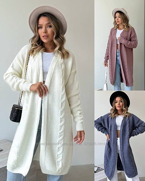 р.42-52 Жіночий вязаний кардиган