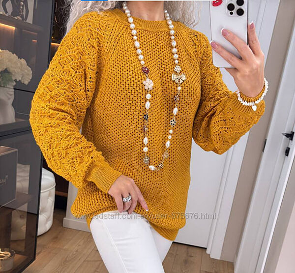 р.44-58 Жіночий вязаний светрик