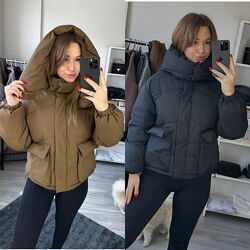 S-M, M-L, L-XL Зимова куртка плащівка водовідштовхуюча, наповнювач холофайб