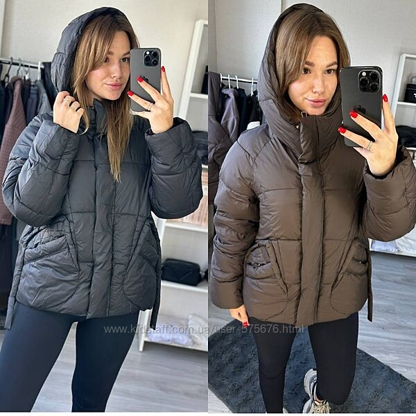 L, XL, 2XL, 3XL Батальна зимова куртка плащівка, наповнювач біопух