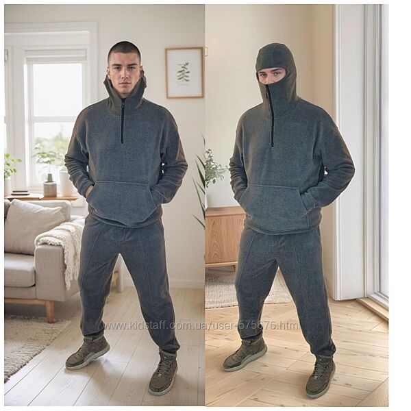 р.46 до 56р. Костюм чоловічий теплий двосторонній фліс