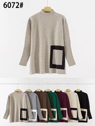 Польща 56-58, 58-60 Кофти однотонні батал з накладною кишенею