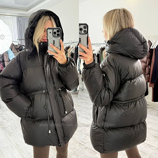 S-M Тепла жіноча зимова куртка, наповнювач екопух 300