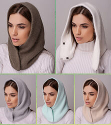 Капор ангора підклад полар, на закльопках з магнітом