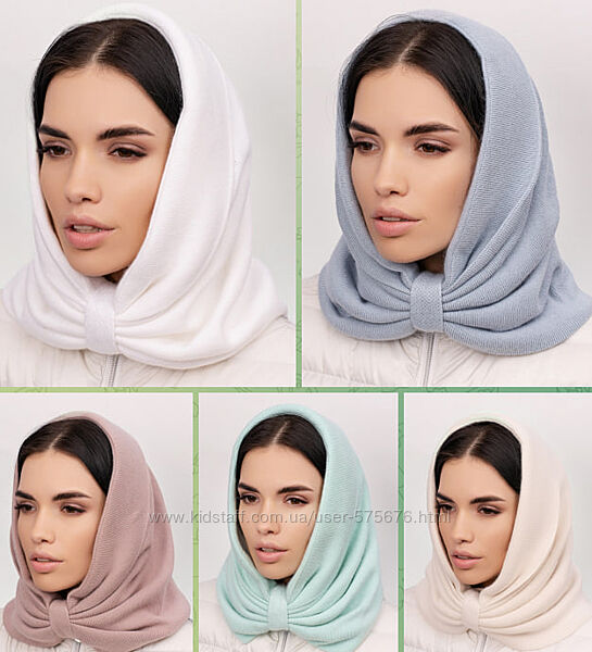 Капор ангора. кашемір, підклад полар