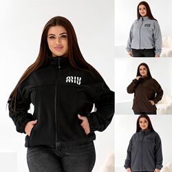 р.50 до 60р. Кофта із флісу, на змійці