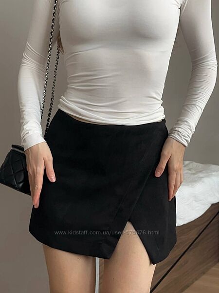 Спідниця-шортики замш на дайвінгу, яка ідеально доповнить твій гардероб