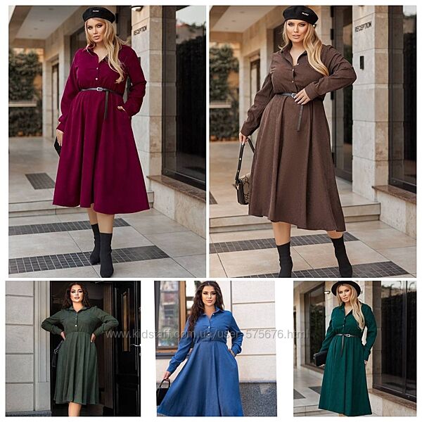 р.50 до 64р. Сукня вельветова