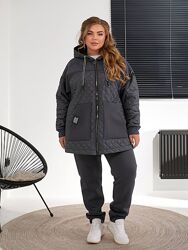 р.56 до 70р. Костюм утеплений тринитка на флісі великих розмірів