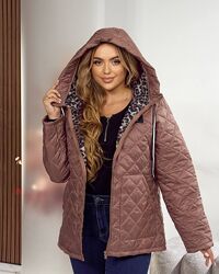 р.48 до 62р. Куртка жіноча батал осінь плащівка, синтепон 120